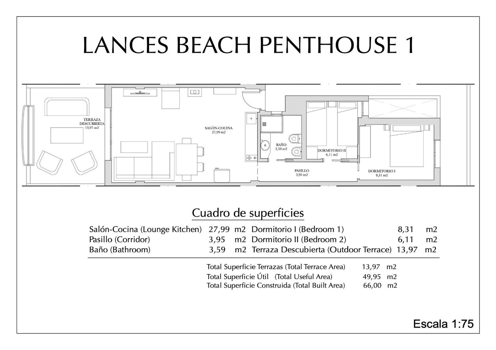 Lances Beach Penthouses Tarifa Bagian luar foto